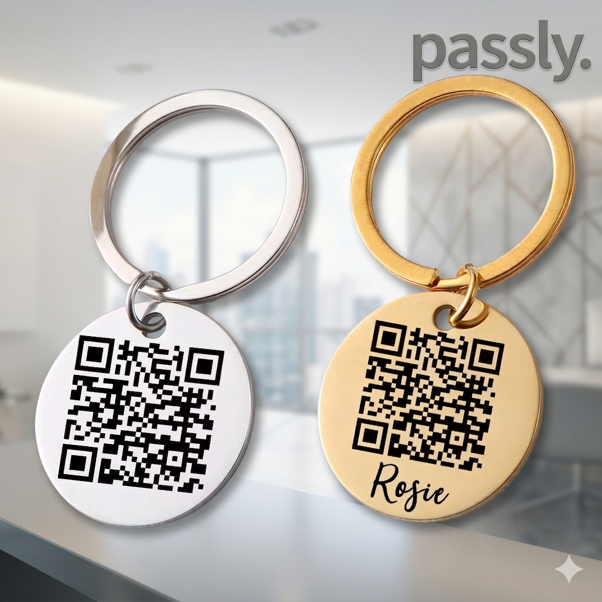 Metal QR Anahtarlık